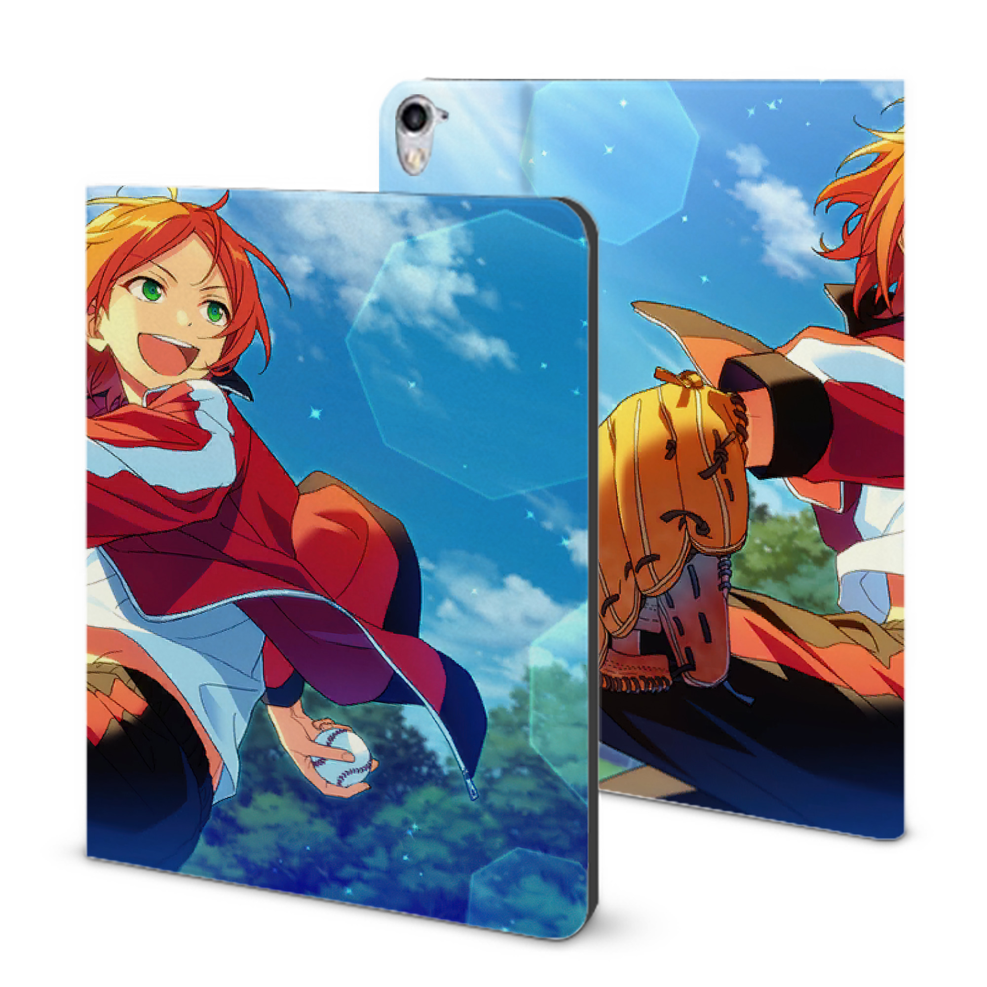 （画像用） あんさんぶるスターズ! Ensemble Stars IPad ケース ブック型 PUレザー TPU 耐衝撃 軽量 薄型 ペン収納なし 全面保護 IPad 各モデル対応